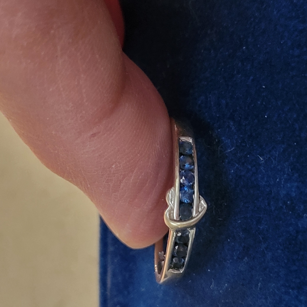 Elegant Silver and Blue Gemstone Ring